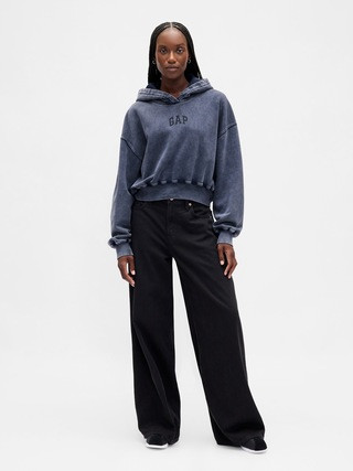 VintageSoft Crop Logo Hoodie | Gap (US)
