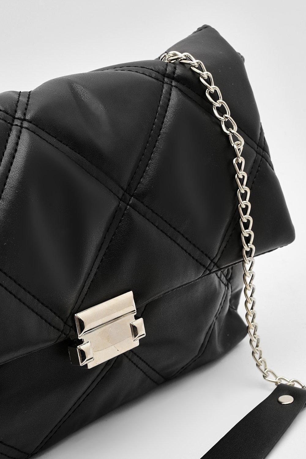 Large Quilted Cross Body Bag | Boohoo.com (US & CA)
