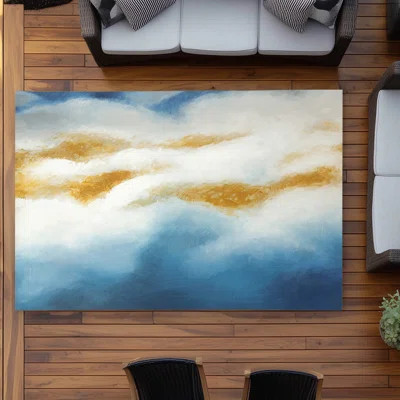 Abstract Clouds - Abstract Bedroom Outdoor Area Rug for Home Decor | Wayfair North America