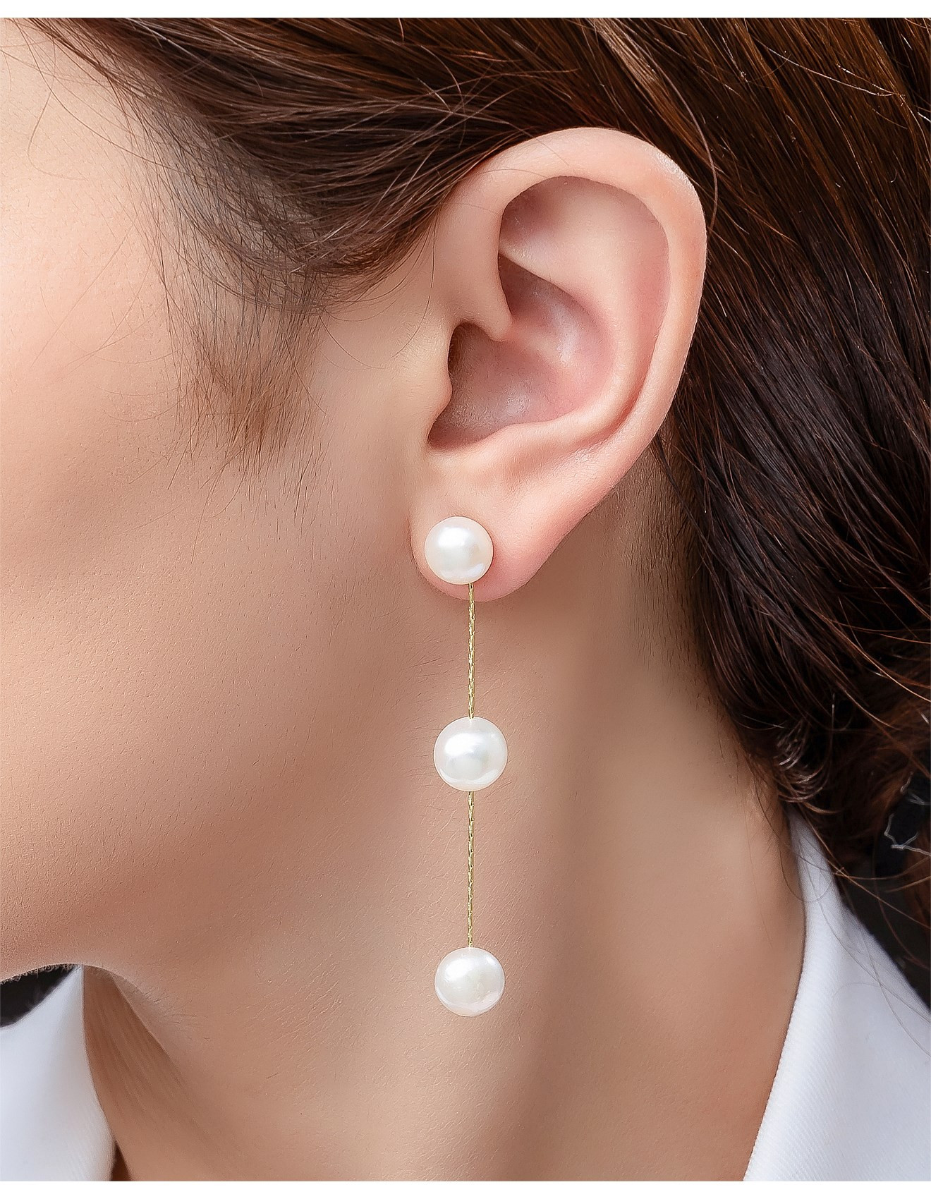 TRIPLE PEARL DROP EARRING | David Jones (Australia & New Zealand)