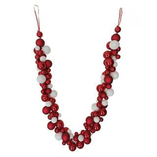 6Ft Red & White Ball Garland by Ashland® in Red/White | 6 ft | Michaels® | Michaels Stores