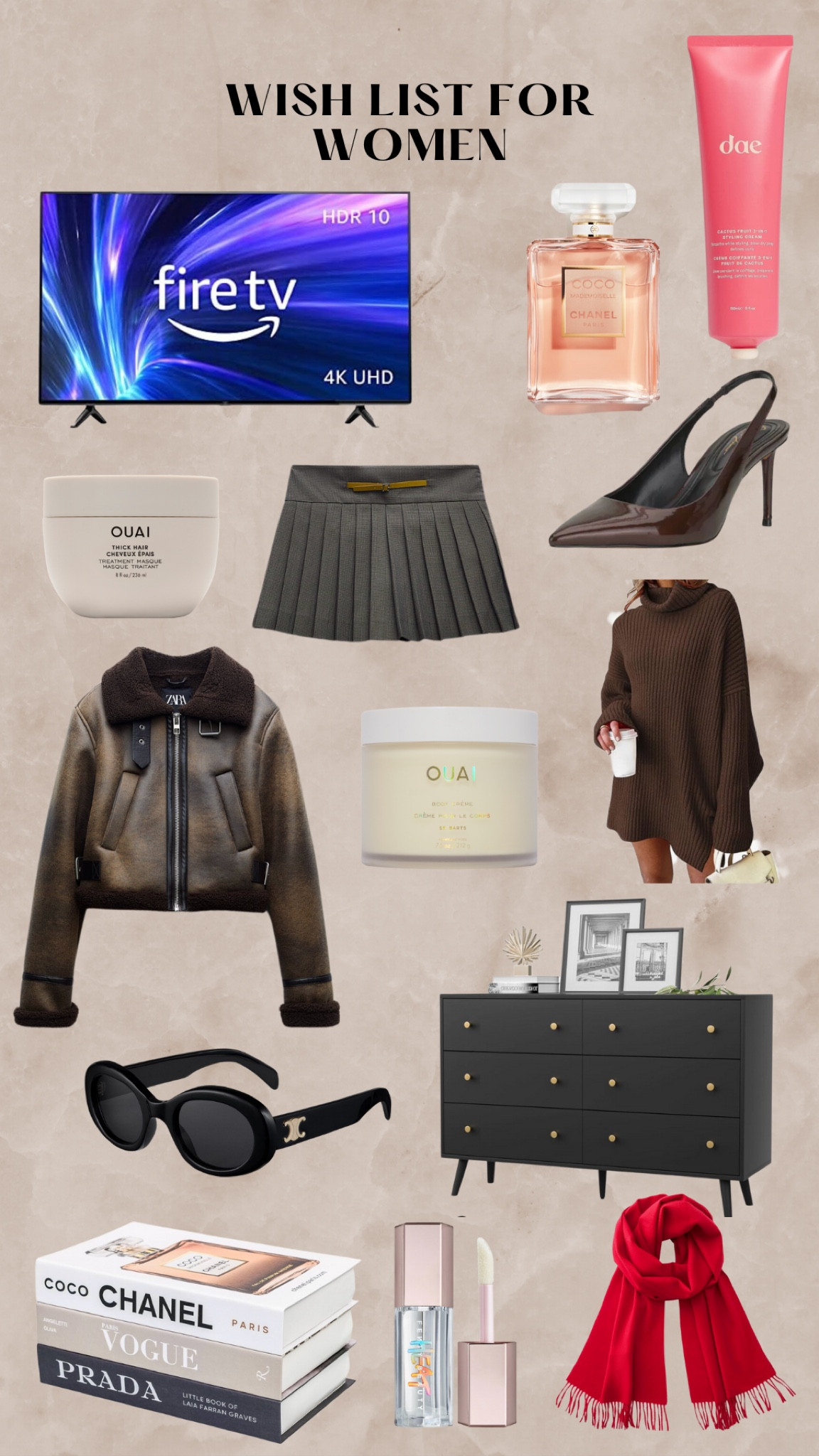 Some random but sure to make her smile gifts!! Every girl, no matter the age, needs 1) new clothes 2) new makeup 3) new fragrance 4) new hair care 5) new accessories 6) and a place to put them!! Jacket and skirt are Zara 

#LTKstyletip #LTKGiftGuide #LTKfindsunder100