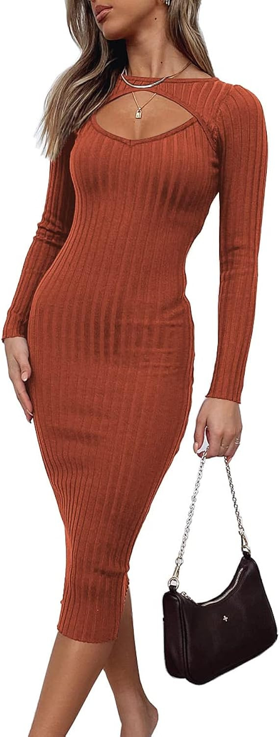 Sexy fall Cutout Dress  | Amazon (US)