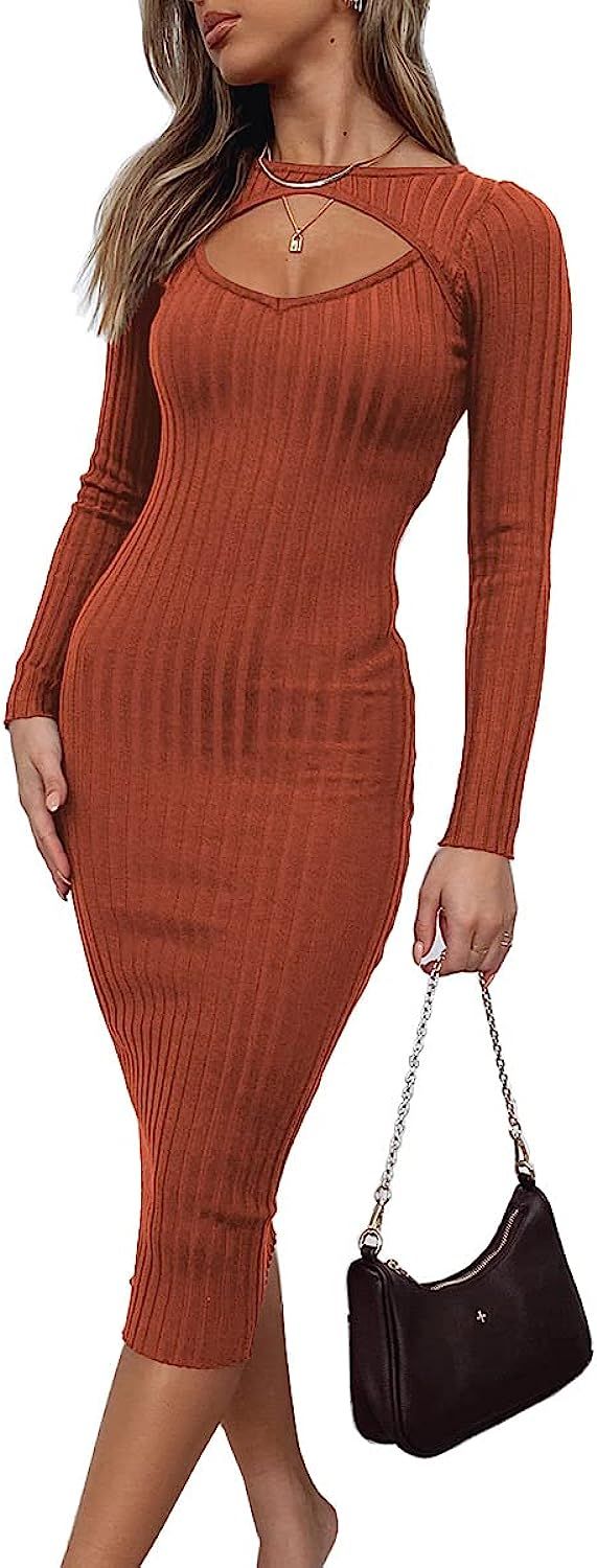 Sexy fall Cutout Dress  | Amazon (US)