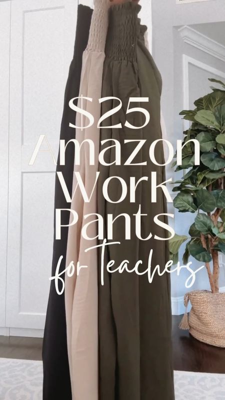 Comment the word LINK for details 💕 These $25 wide leg pants from amazon are adorable and so comfy for casual workwear! They run tts 

#LTKworkwear #LTKFind #LTKunder50