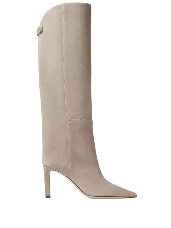 Jimmy Choo Alizze 85mm pointed-toe Boots | Neutrals | FARFETCH CA | Farfetch Global