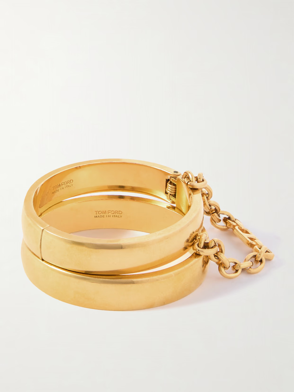 TOM FORD - Set Of Two Gold-tone Bracelets - S/M | NET-A-PORTER (US)