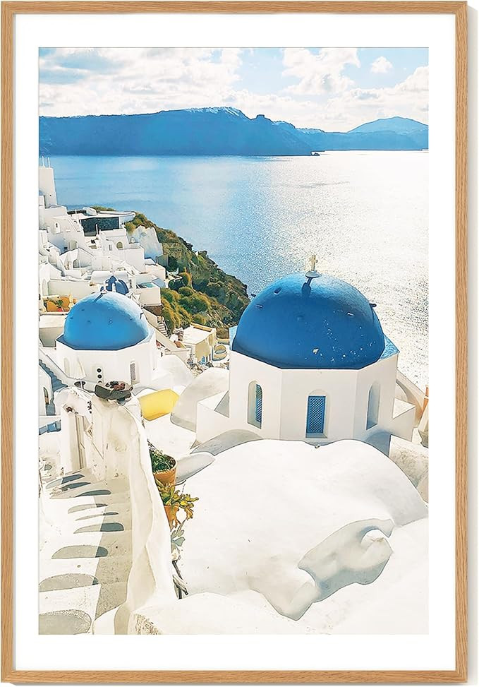 Axeman 27x40 Picture Frame with Mat for 24x36, Solid Oak Wood Poster Frame with Tempered Glass fo... | Amazon (US)