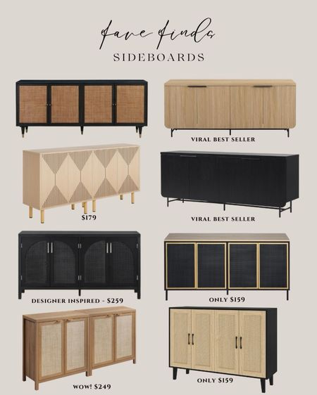 Sideboards Amazon finds:
Natural wood sideboards modern. Black sideboards modern. Black rattan sideboards rustic modern.

#LTKsalealert #LTKhome