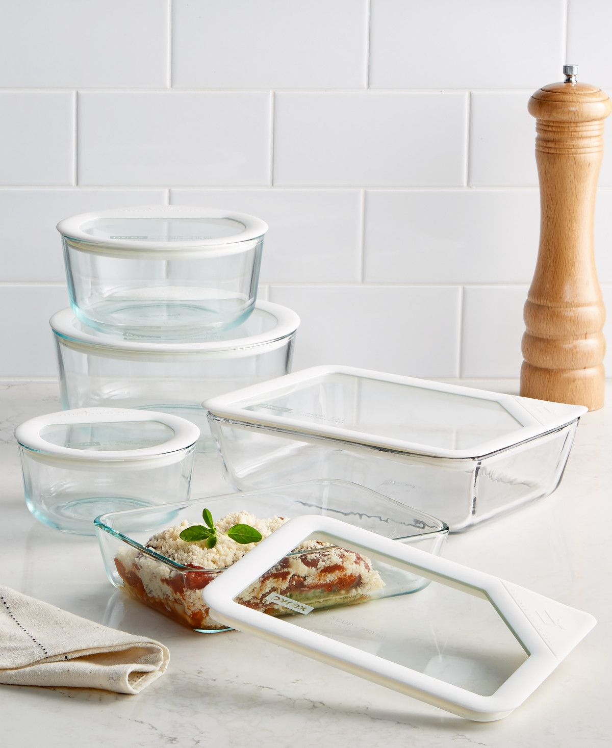 Pyrex 10-Pc. Ultimate White Storage Set - White | Macy's