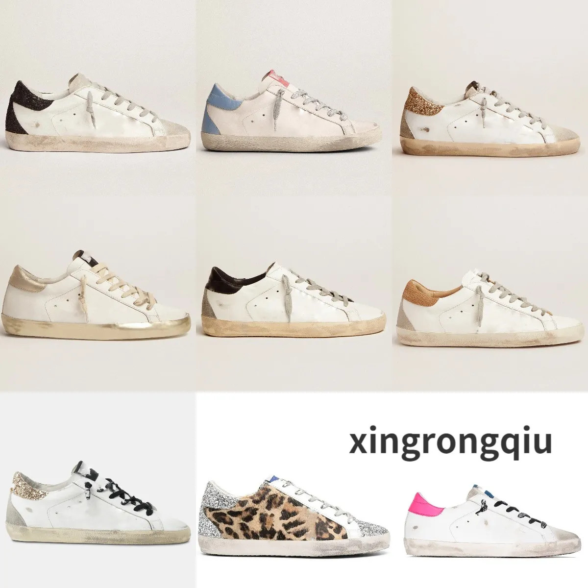 New release Italy Brand Women Sneakers Super Star Shoes luxury Golden Sequin Classic White Do-old... | DHGate