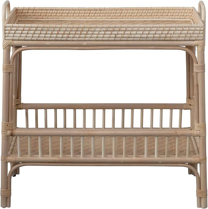 Creative Co-Op Hand-Woven Bamboo and Rattan Shelf Console Table, 33" L x 14" W x 33" H, Natural | Amazon (US)
