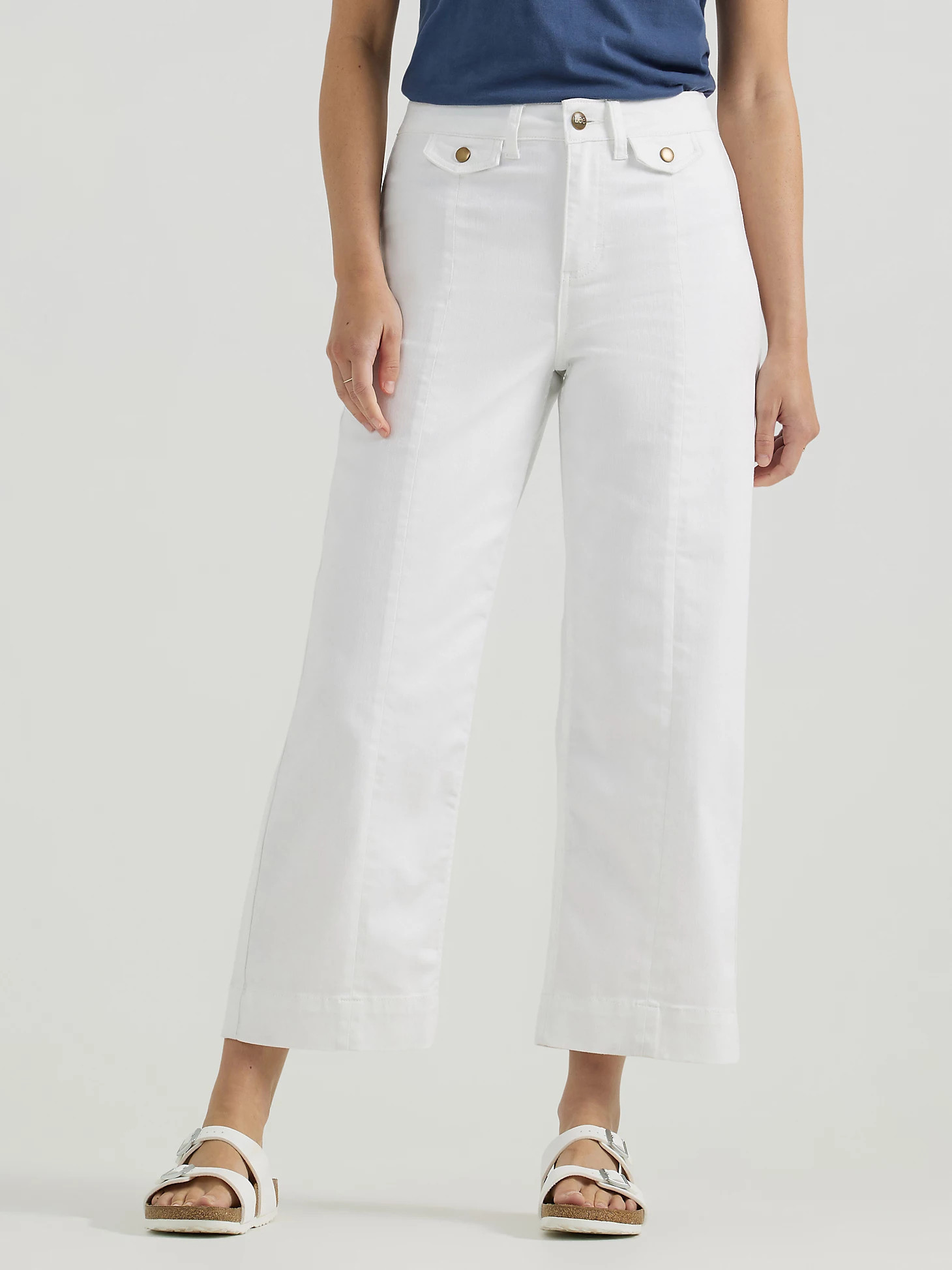 Women's Legendary Seamed Crop Jean in Bright White | Lee Jeans
