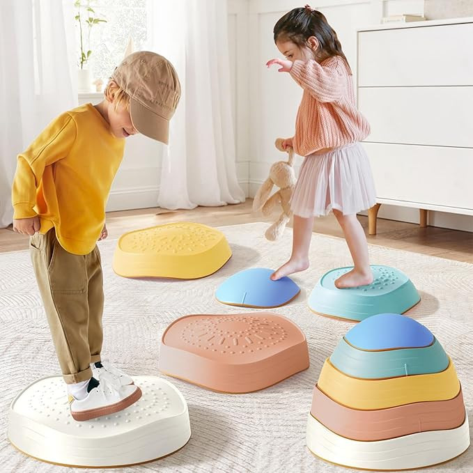 Tiny Land Stepping Stones for Kids, 5pcs Non-Slip Toddler Stepping Stones, Sensory Stepping Stone... | Amazon (US)
