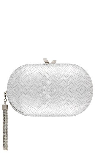 olga berg Medusa Metallic Clutch in Silver from Revolve.com | Revolve Clothing (Global)