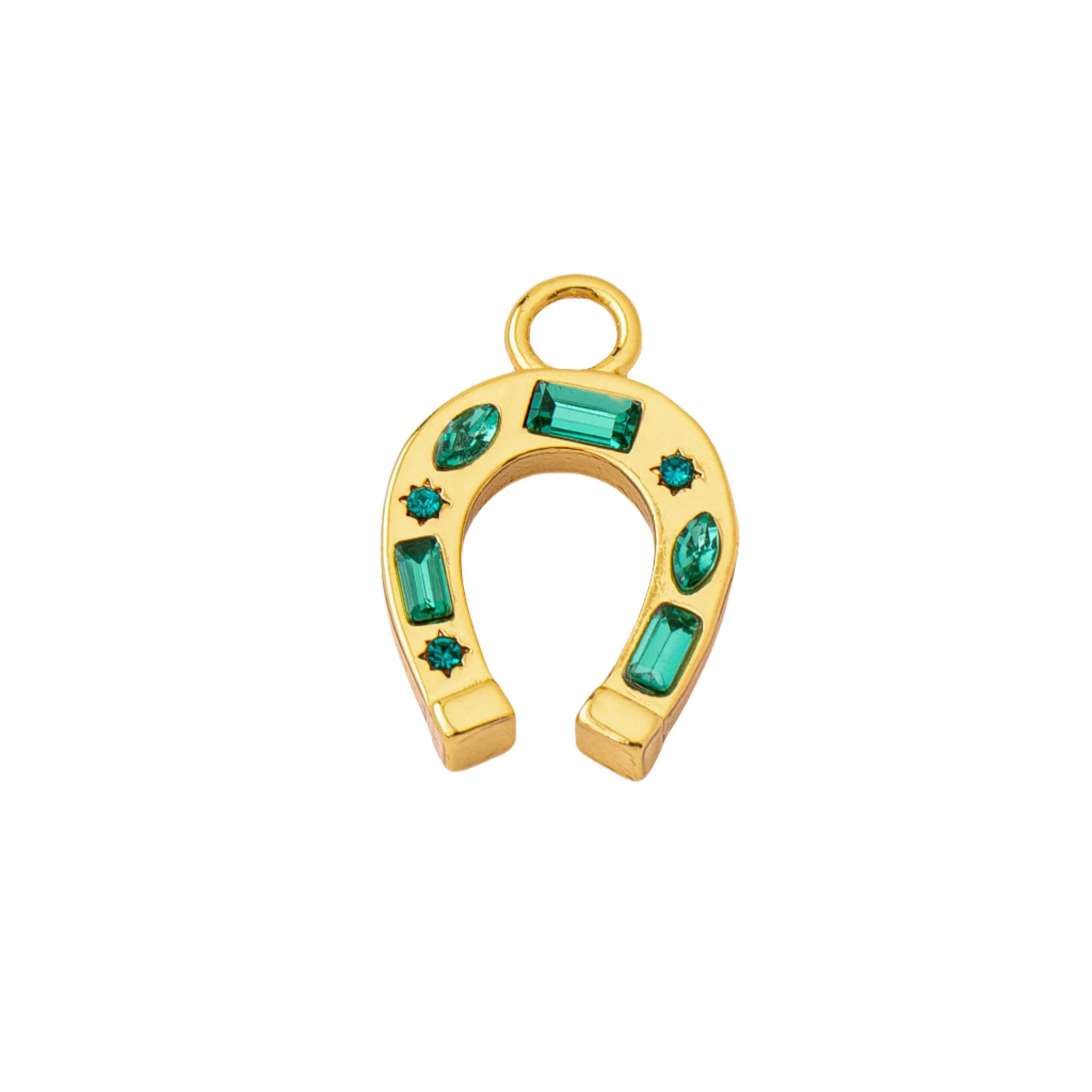 horseshoe charm - green | FRKL