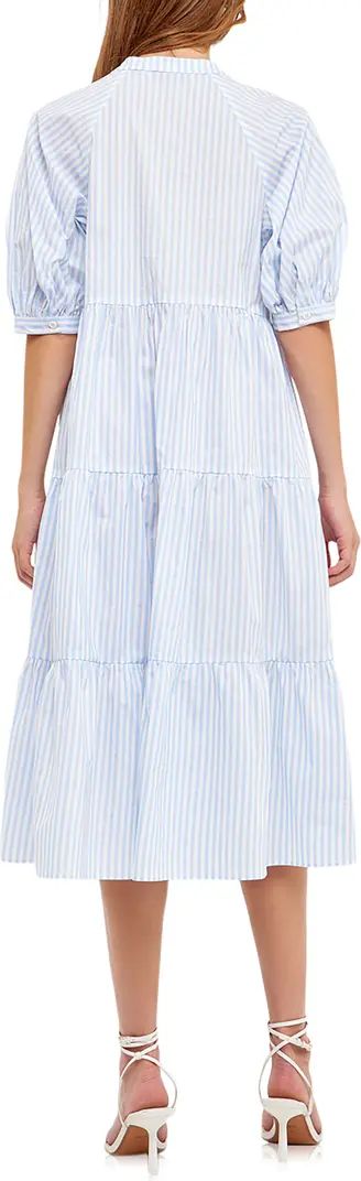 Stripe Tiered Midi Dress | Nordstrom