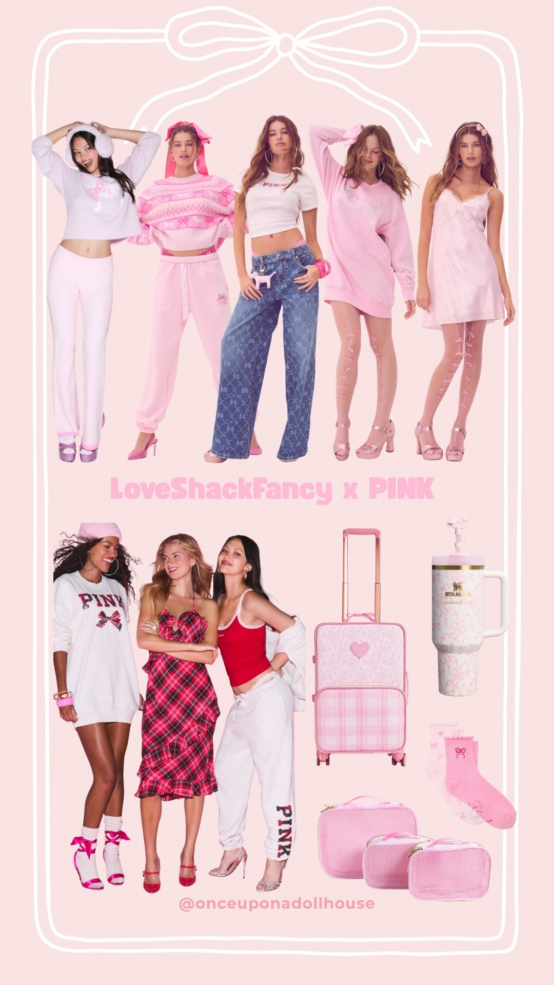 LoveShackFancy x PINK

Sweater, jeans, joggers, midi dress, mini dress, top, tee, socks, cotton cami, Stanley, packing cubes, carry on 

#LTKSeasonal #LTKHoliday #LTKootd