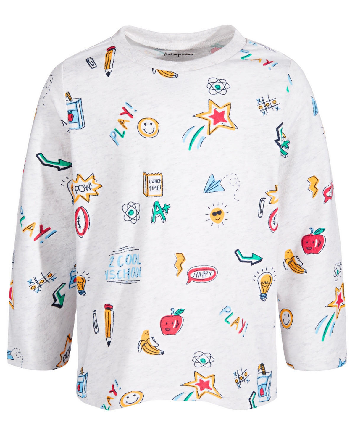 First Impressions Baby Boys Doodle Long-Sleeve T-Shirt, Created for Macy's | Macys (US)
