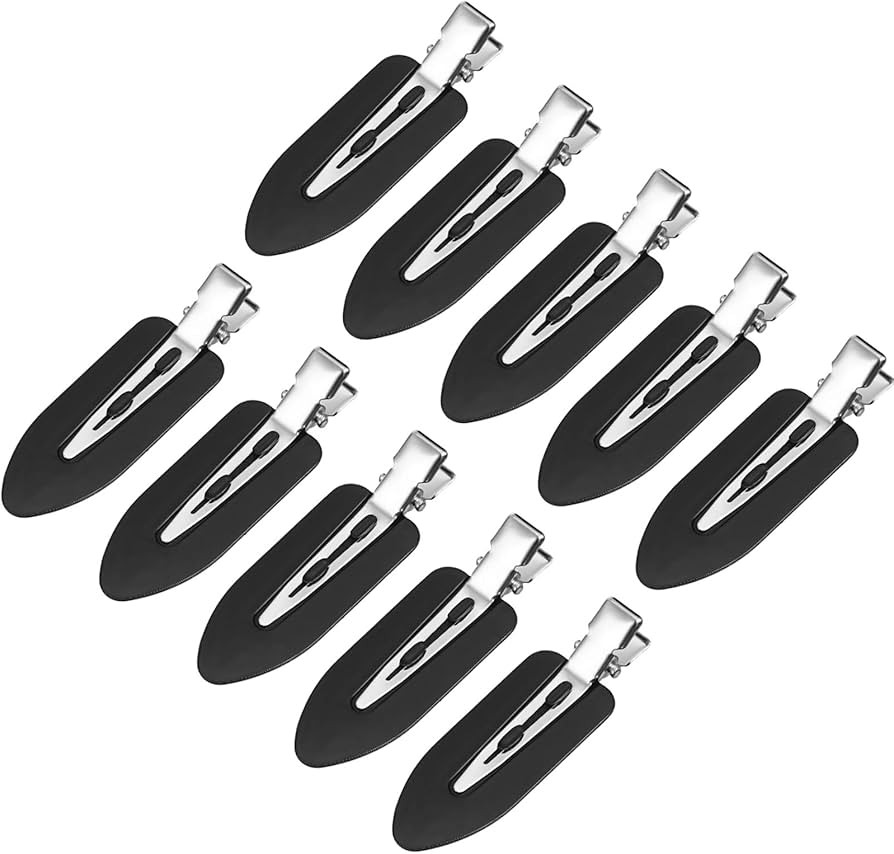 10 Pieces No Crease Hair Clip No Bend Clips Hair Clips Curl Pin Clips Makeup Hairpin for Bangs Fi... | Amazon (UK)