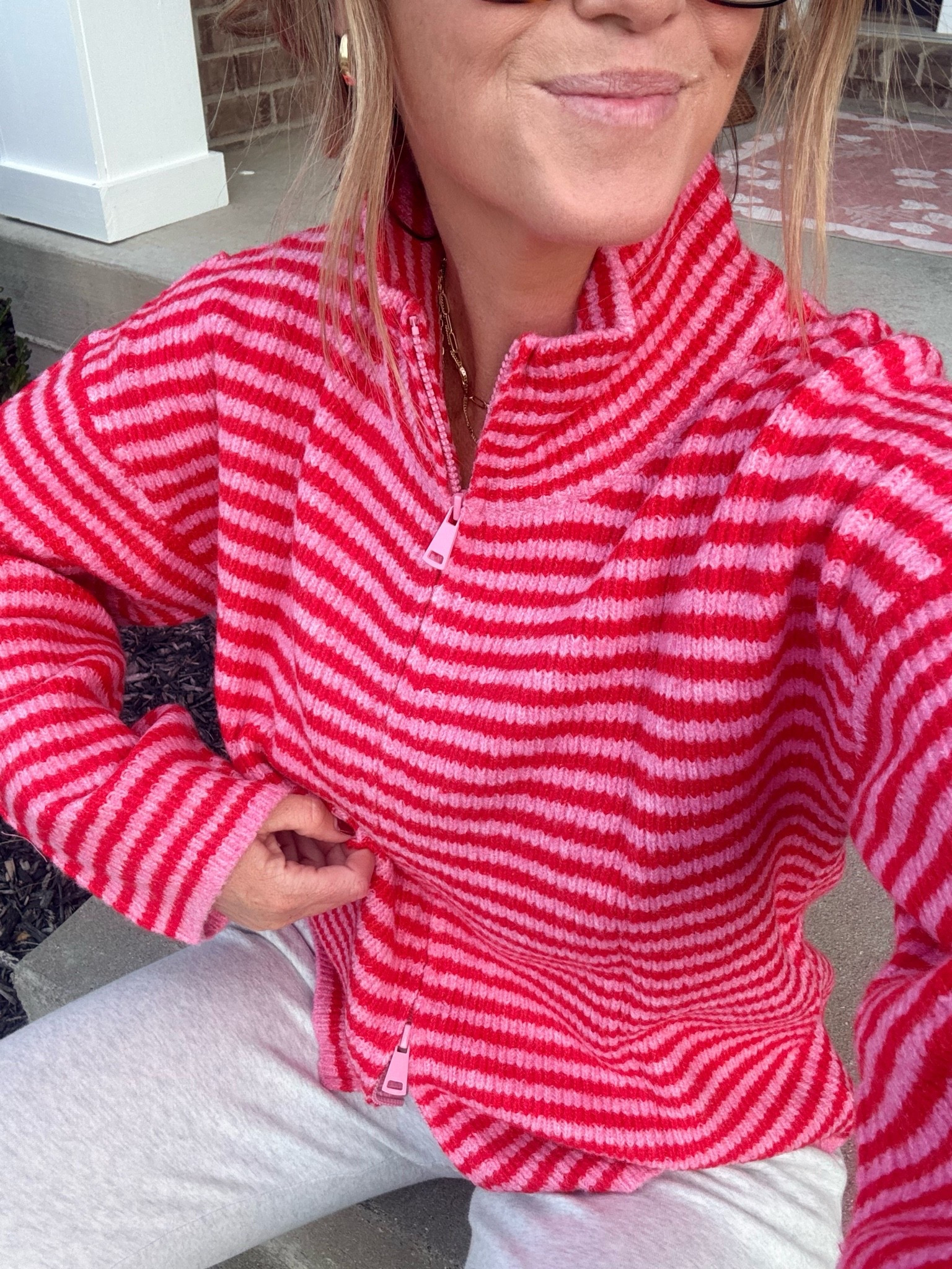 Striped zip up sweater

#LTKootd #LTKBeauty #LTKSaleAlert