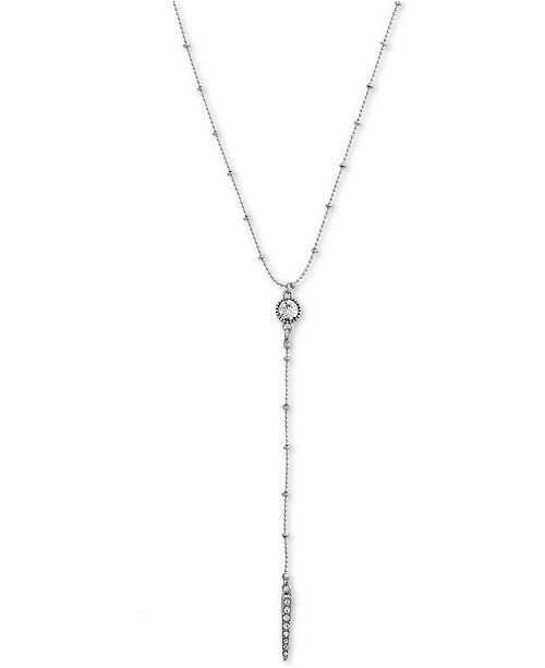Crystal Circle & Bar 25" Lariat Necklace | Macys (US)
