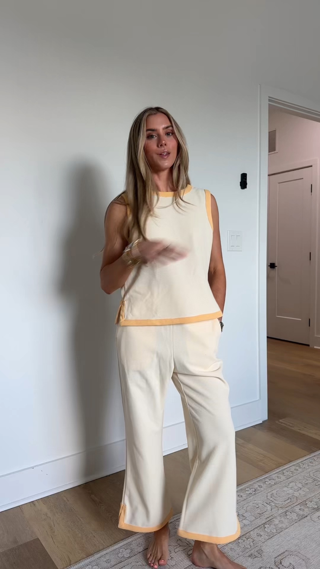 Amazon size small Melliflo Women's Two Piece Sets Color Block Sleeveless Top Wide Leg Pants Set Summer Travel Vacation Outfits 2026

#LTKootd #LTKSaleAlert #LTKdayinmylife