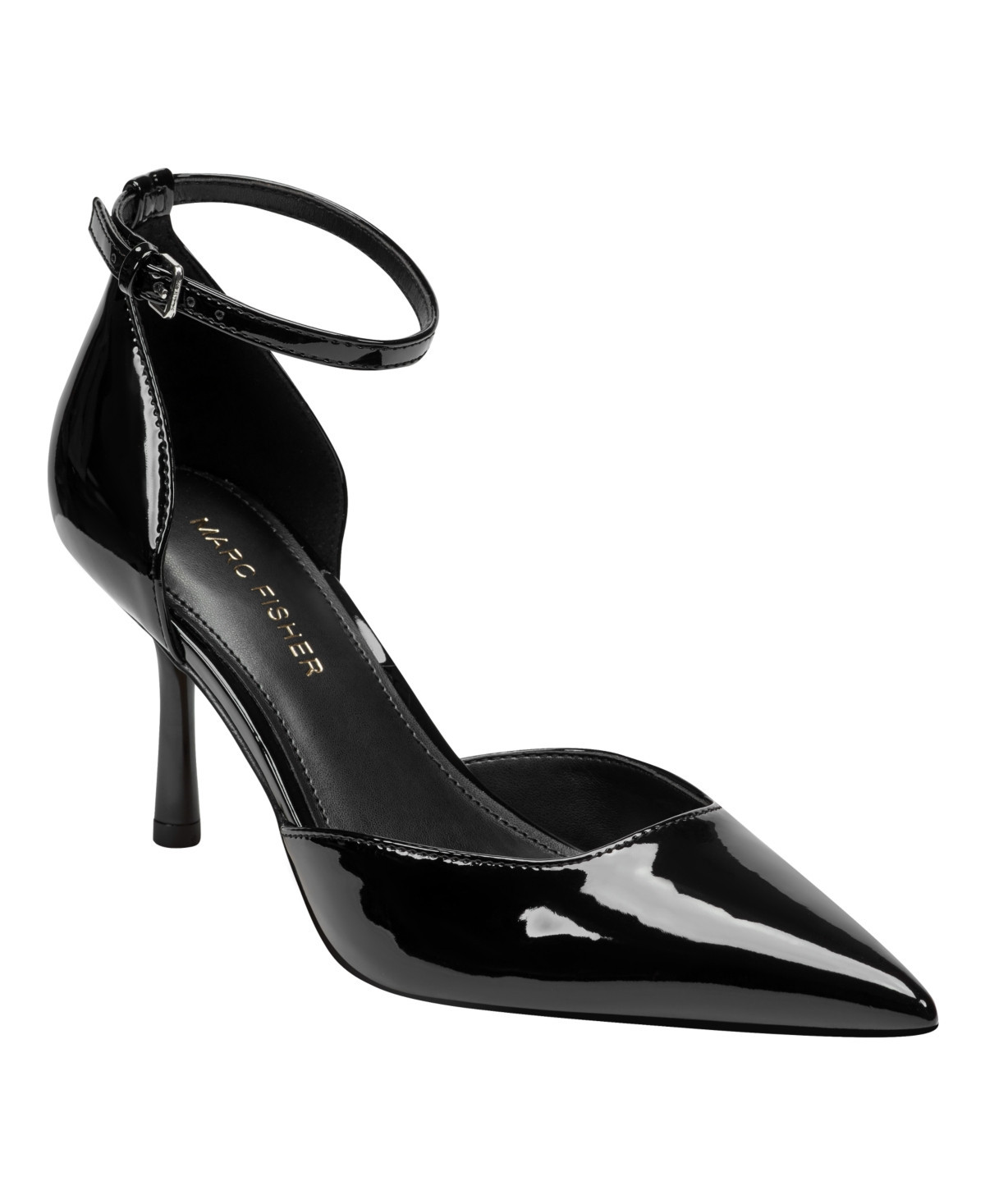 Marc Fisher Women's Rvker Two-Piece Stiletto Pumps - Black Patent | Macy's
