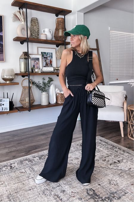 Casual chic outfit
15% off + additional 15% off with code JENREED
Tank tts wearing xs
Pants run large sized down to xxs
Amazon hat 
Target handbag


#LTKsalealert #LTKunder100 #LTKFind