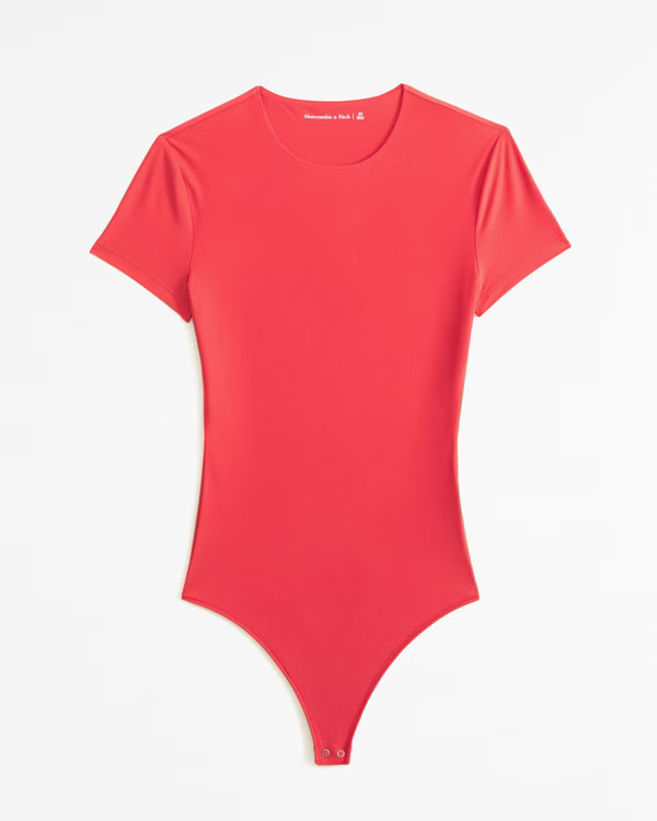 Women's Soft Matte Seamless Tee Bodysuit | Women's Tops | Abercrombie.com | Abercrombie & Fitch (US)