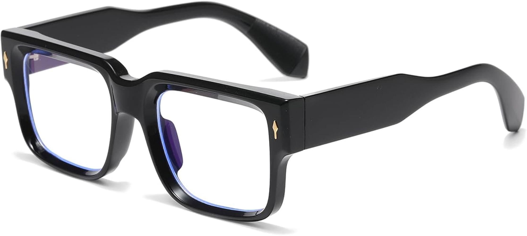 HJSTES Thick Square Sunglasses for Women Men Trendy Retro Square Frame Sun Glasses Chunky Rectang... | Amazon (US)