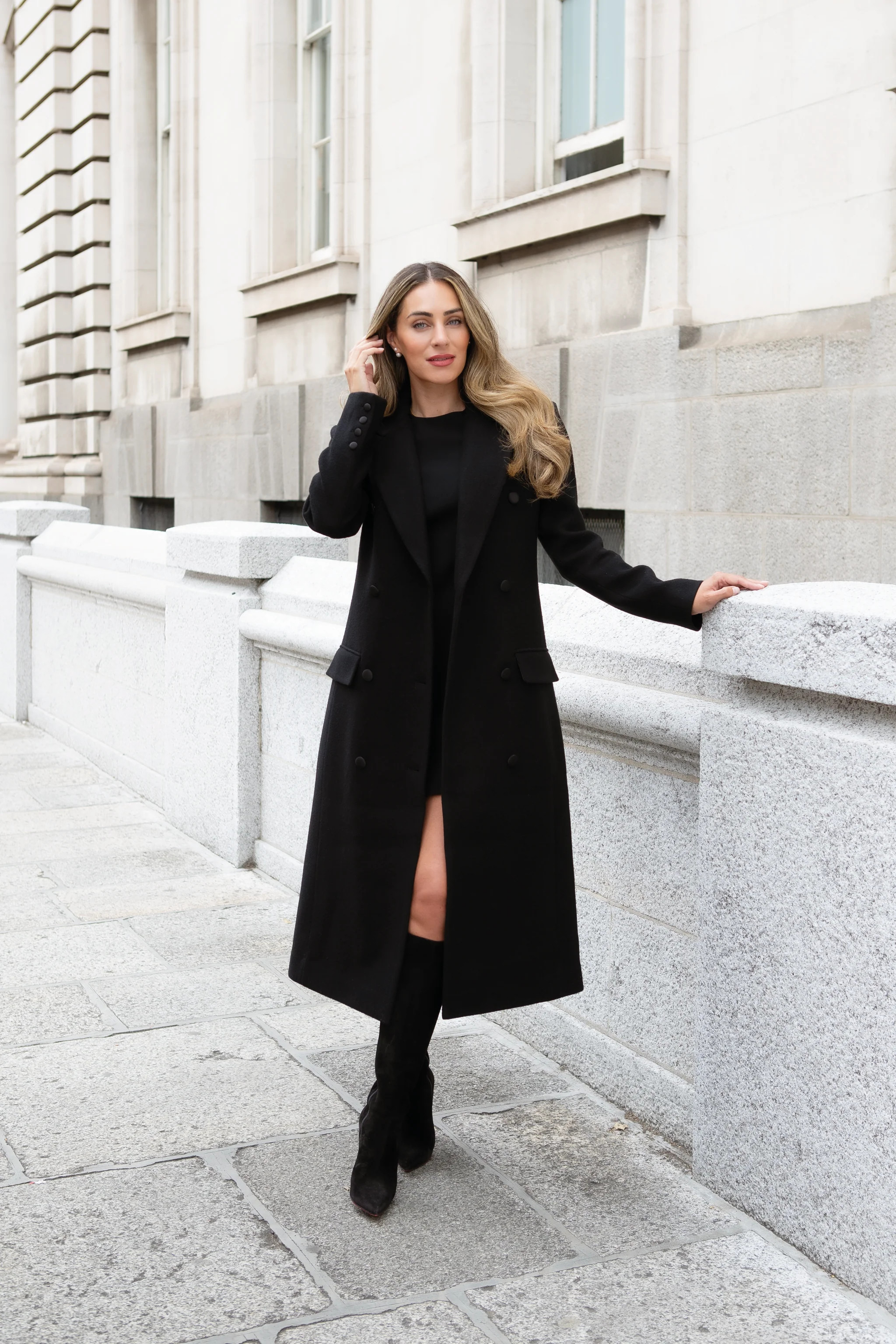 The Jessica | Longline Coat Black | Sinead Keary