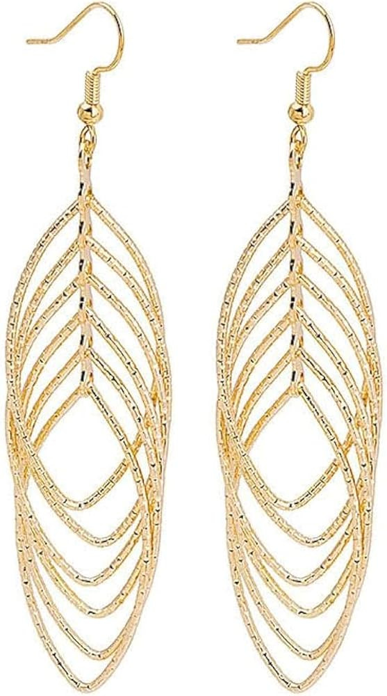 Gold Dangle Earrings for Women Dangling Silver Bohemian Earrings Statement Layered Boho Drop Earr... | Amazon (US)