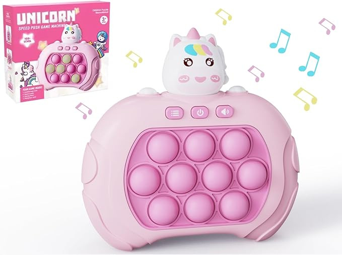 Handheld Fast Speed Pushing Game,Pop It Game Light Up Fidget Toy with Instant Sound Feedback | An... | Amazon (US)