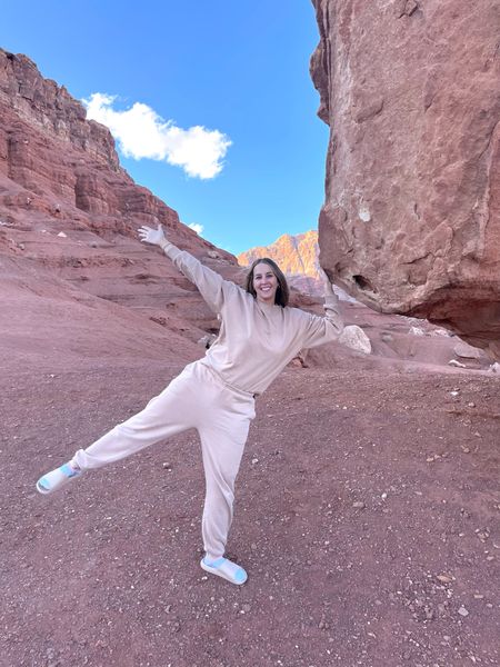 Nuuds in Nature. 😂 this matching sweat set is so comfortable! Best road trip outfit. I’m 5’8” wearing a medium and its perfectly oversized. 

#LTKstyletip #LTKunder100 #LTKFind