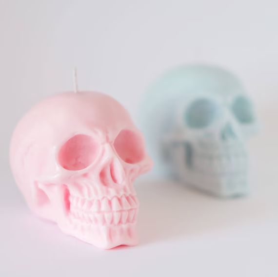 Pastel Skull Candle Duo  Set of Two  Vegan  Aesthetic  - Etsy | Etsy (US)