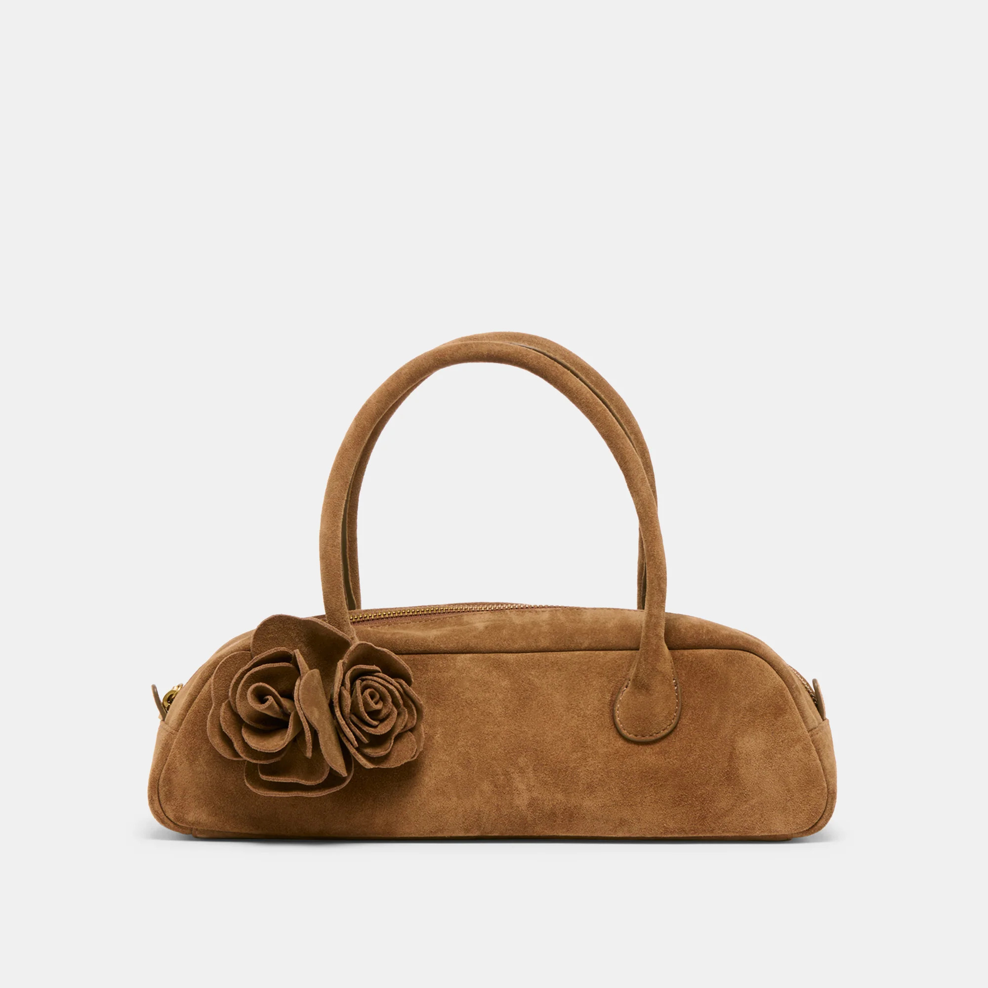 Boracay Shoulder Bag Brown Suede | DolceVita.com