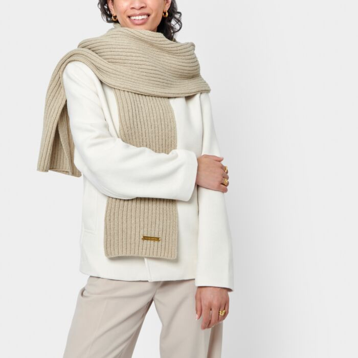Knitted Scarf in Light Sand | Katie Loxton Ltd. (UK)