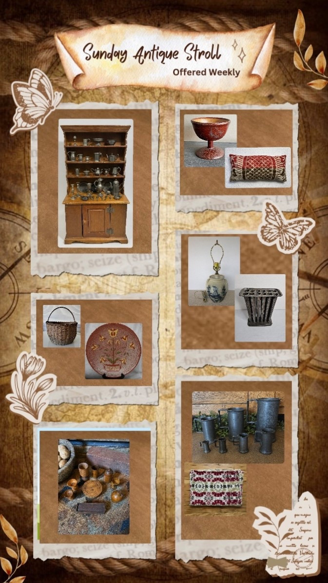 On this week’s Antique Stroll we’ve found some wonderful items ~ like this mini cupboard filled with miniature pewter, an overshot coverlet pillow and a group of treenware! Follow each week for more!!! 🤩


#LTKSeasonal #LTKSaleAlert #LTKHome