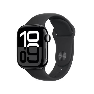 Refurbished Apple Watch Series 10 GPS 42mm Jet Black Aluminum Case with Black Sport Band - M/L - Target Certified Refurbished | Target
