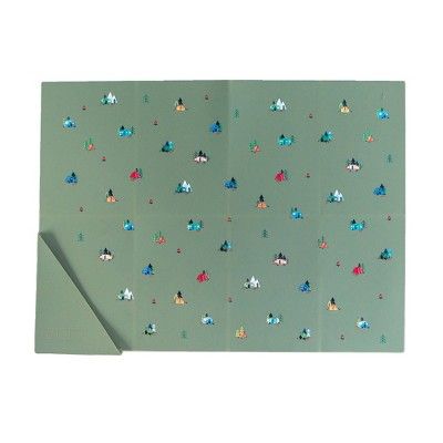 Austin Baby Collection Silicone Foldable Placemat - Camper Sage Green | Target