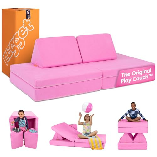 Nugget - The Original Play Couch for Kids - Modular Foam Children's Sofa for Playroom, Imagination, & Creative Open Ended Play - Washable & Convertible Playroom Furniture, Lolly | Amazon (US)