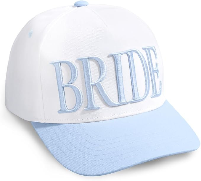 xo, Fetti White + Blue Bride Trucker Hat | Bachelorette Accessory, Bridal Headwear, Bach Party De... | Amazon (US)