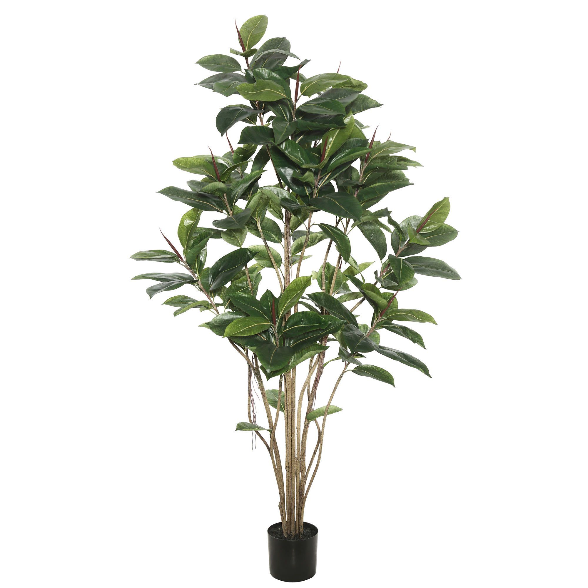 Vickerman 5' Potted Artificial Green Rubber Tree Features 132 Leaves | Walmart (US)