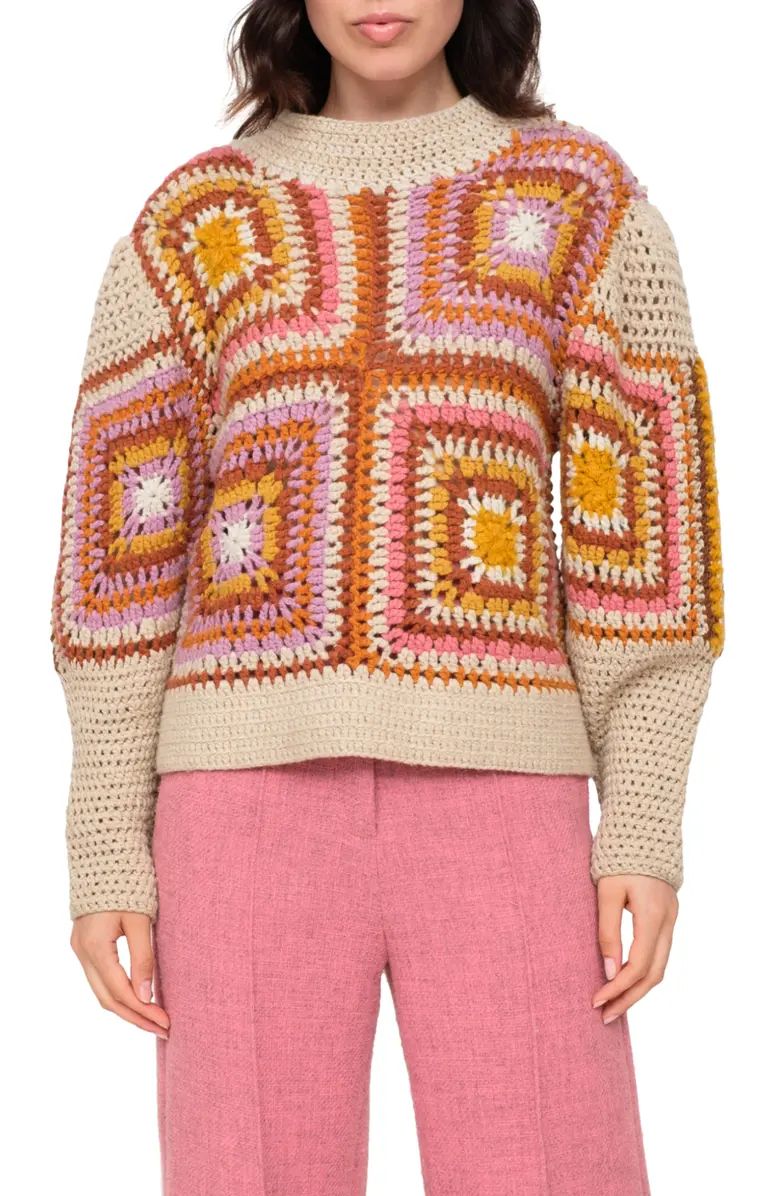 Sea Farrah Wool Crochet Sweater | Nordstrom | Nordstrom