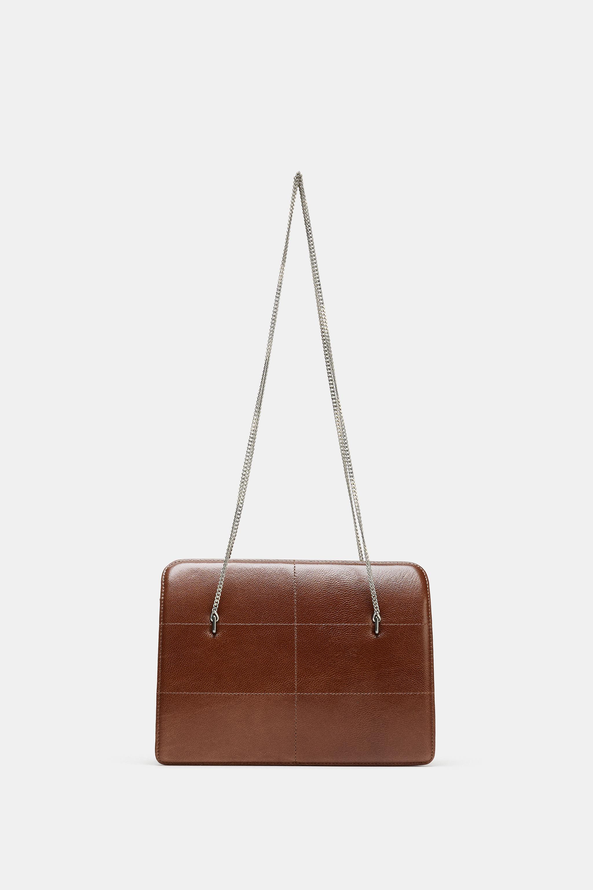 LEATHER SHOULDER BAG | Zara US