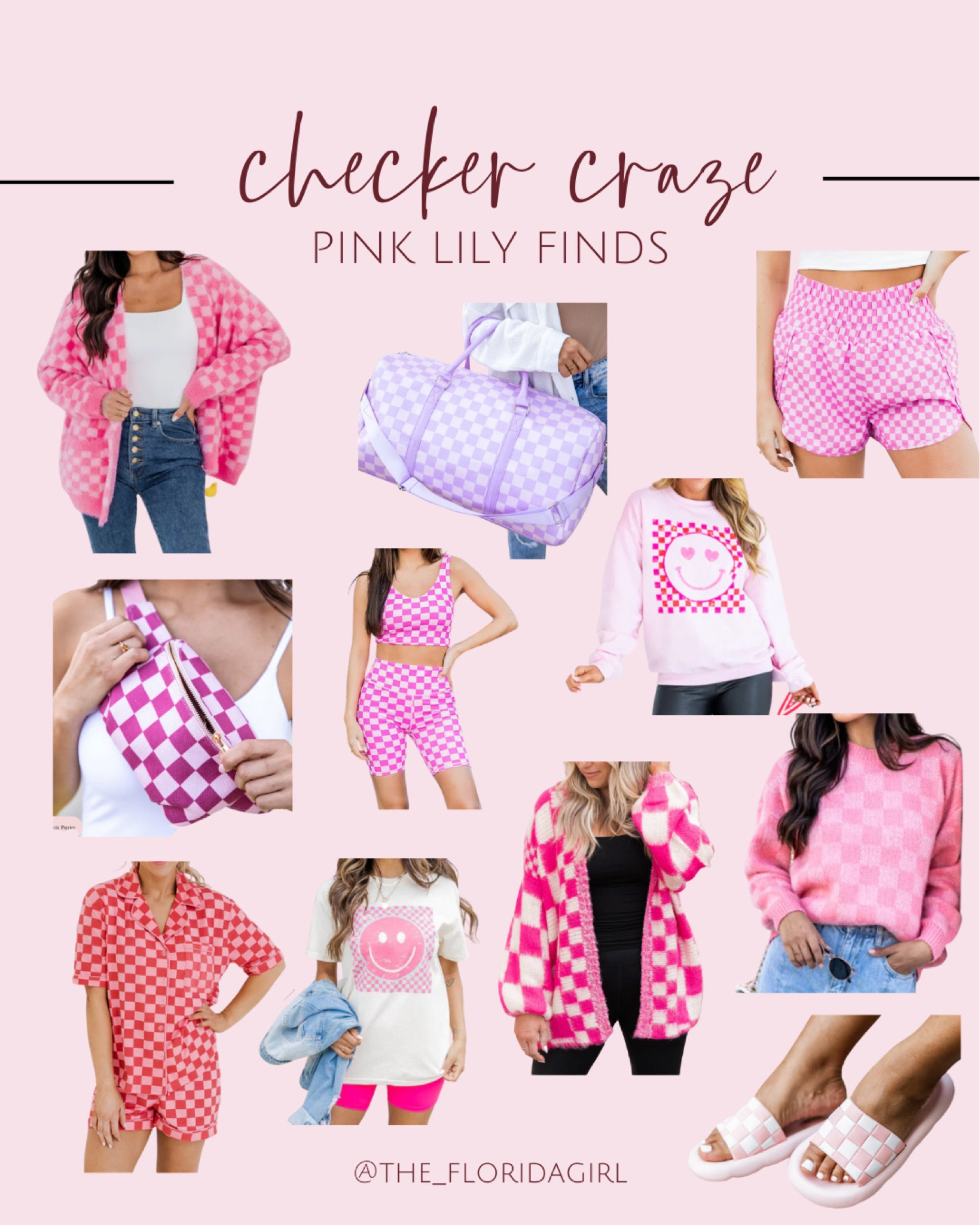 Pink Lily Checkered Valentines Day Finds #checkered #checkerboard #pink #vday #valentinesday #valentines #love #giftsforher #giftsforwomen #women #sweaters #workout #workoutgear #crossbodybag #beltbag #pajamas #smiley #graphictee #gym #gymbag 

#LTKSeasonal #LTKFind #LTKGiftGuide