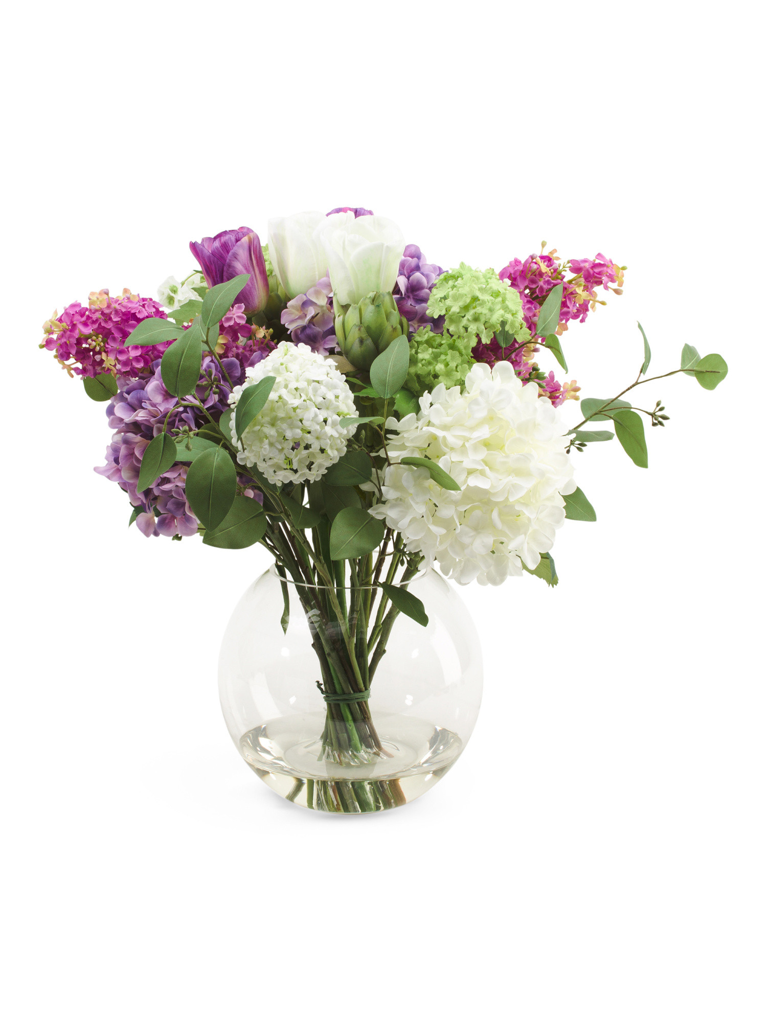 Faux Floral Arrangement In Glass Vase | Home | Marshalls | Marshalls