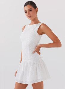 Adyson Broderie Mini Dress - White | Peppermayo (Global)