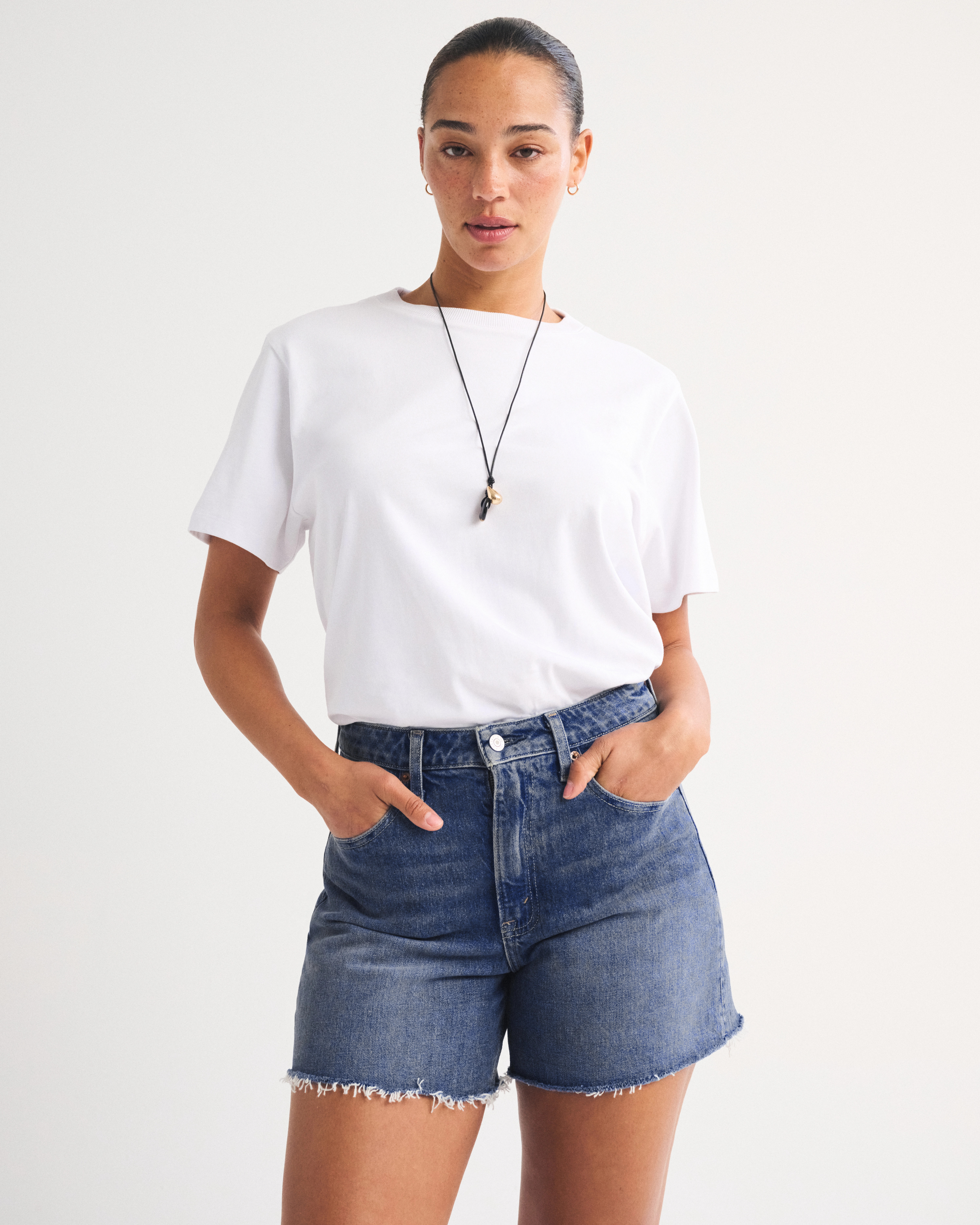 Curve Love High Rise Dad Short | Abercrombie & Fitch (US)